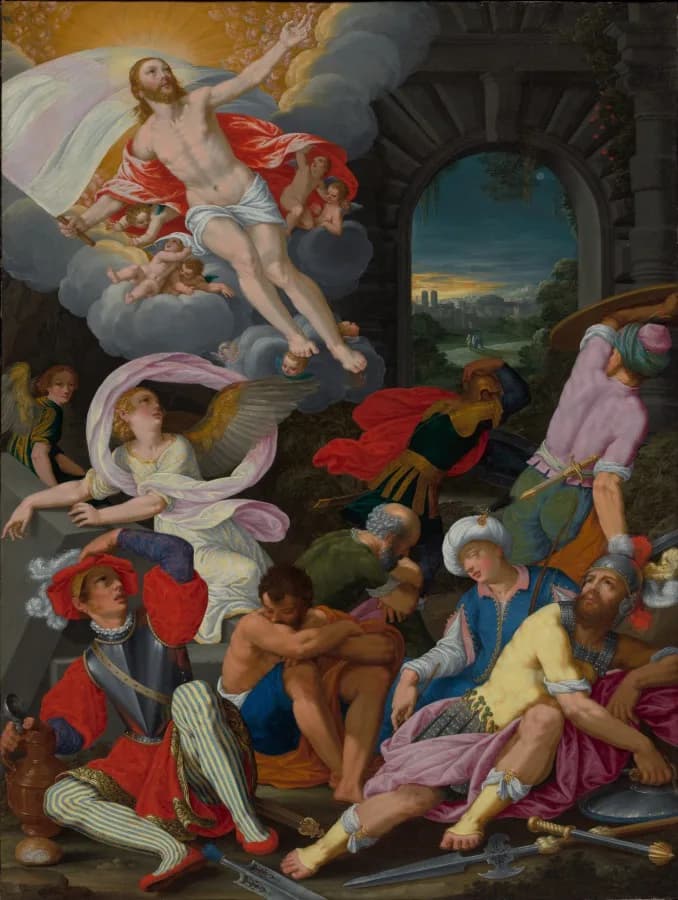 The Resurrection of Christ, Johann König, 1622. oil on copper. Image from Cleveland Museum of Art.