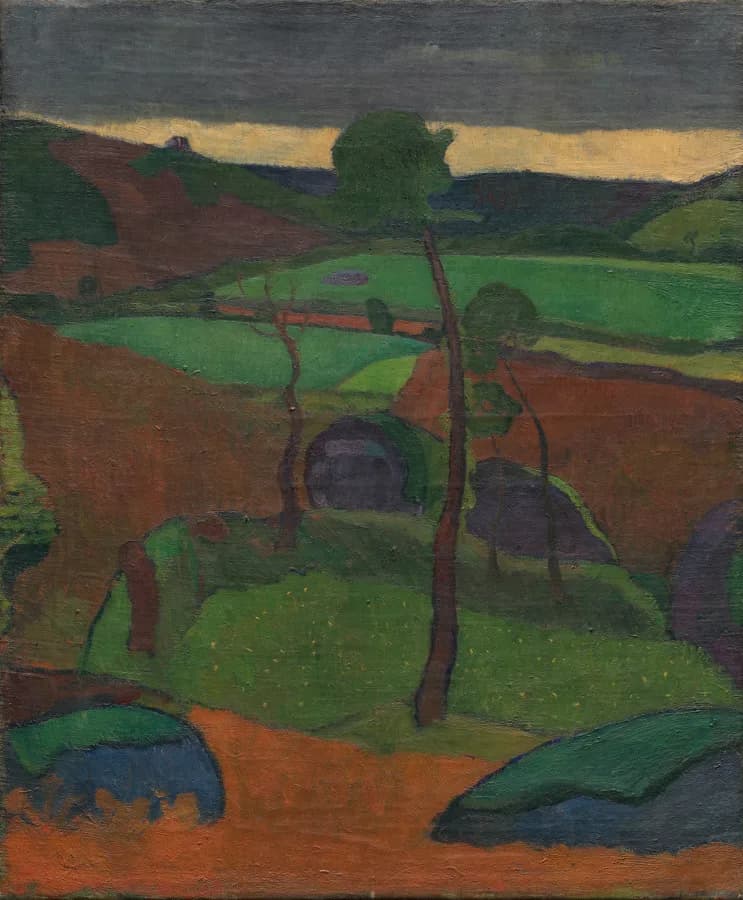 Breton Landscape, Jan Verkade, 1891–92. oil on canvas. Image from Cleveland Museum of Art.