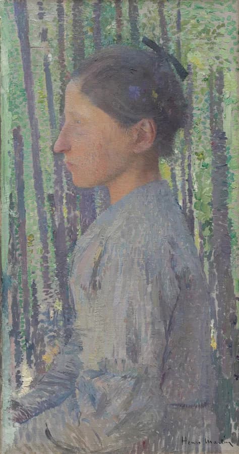 Woman in Profile, Henri Jean Guillaume Martin, c. 1889. oil on canvas. Image from Cleveland Museum of Art.