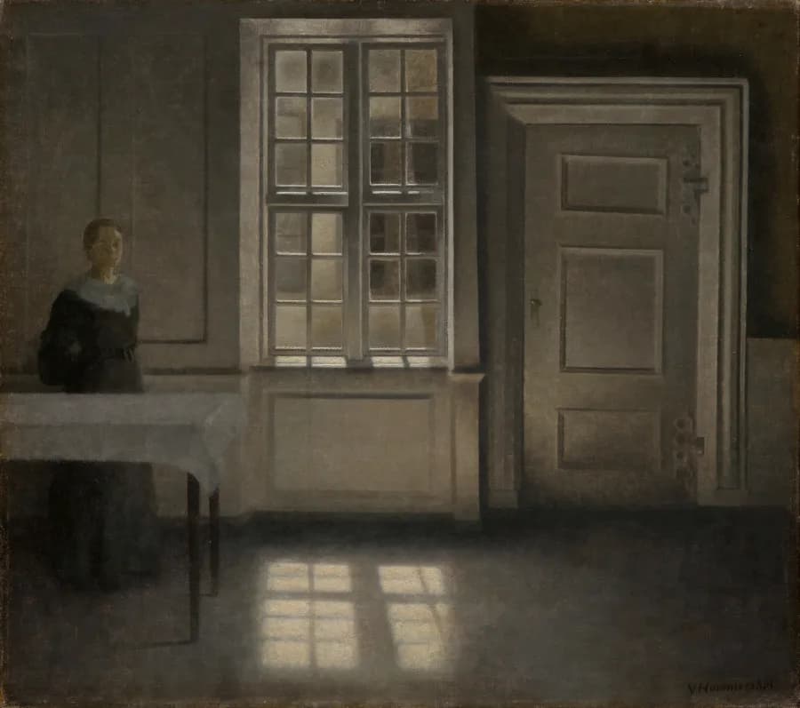 Strandgade, Sunshine, Vilhelm Hammershøi, c. 1906. oil on canvas. Image from Cleveland Museum of Art.