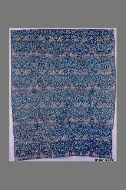 Woven piece by Designed by William Morris, ca. 1878. Wool, woven. Image from The Metropolitan Museum of Art.