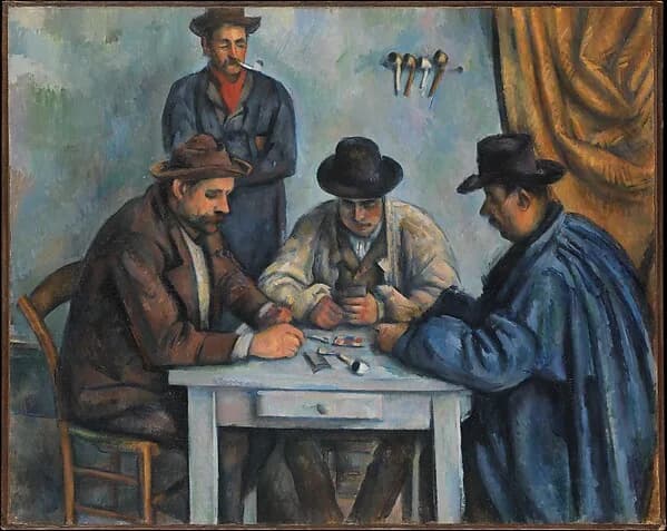 The Card Players by Paul Cézanne, 1890–92. Oil on canvas. Image from The Metropolitan Museum of Art.