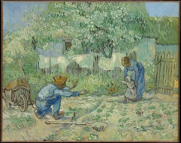 First Steps, after Millet by Vincent van Gogh, 1890. Oil on canvas. Image from The Metropolitan Museum of Art.