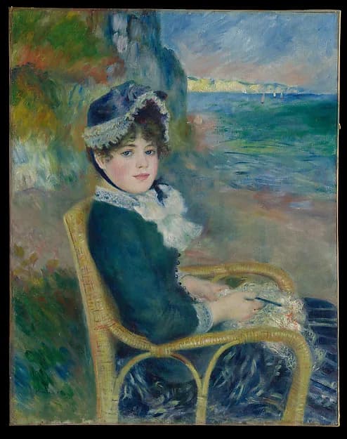 By the Seashore by Auguste Renoir, 1883. Oil on canvas. Image from The Metropolitan Museum of Art.