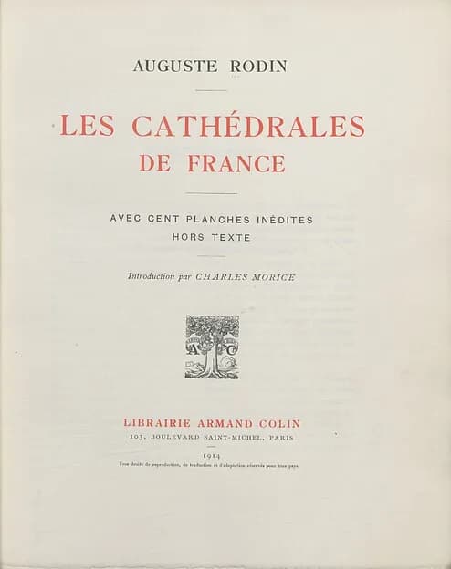 Les cathédrales de France by Auguste Rodin, 1914. . Image from The Metropolitan Museum of Art.