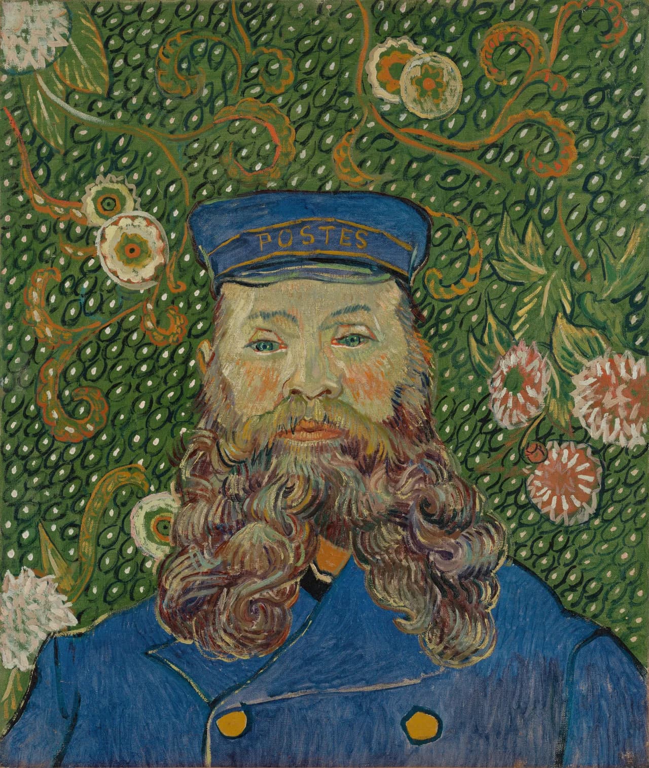 Portrait of Joseph Roulin, Vincent van Gogh, Arles, early 1889. Oil on canvas. Public-domain reproduction from Wikimedia Commons; collection of The Museum of Modern Art.